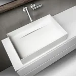 Умывальник на столешницу Falper Fontana 58х37 см, белый матовый (WF1) - Фото 3