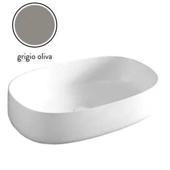 Умывальник на столешницу ArtCeram Cognac 55х35, grigio… - Фото №1