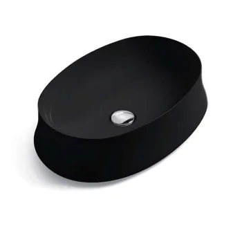 Умывальник на столешницу Simas Sharp 600х420, черный… - Фото №1