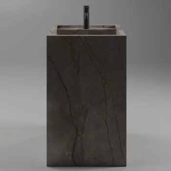 Умивальник окремо стоячий Luxestone 50x50x85 см з… - Фото №1