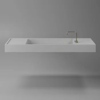 Умывальник подвесной Luxestone 130x50x16 см из керамогранита,… - Фото №1