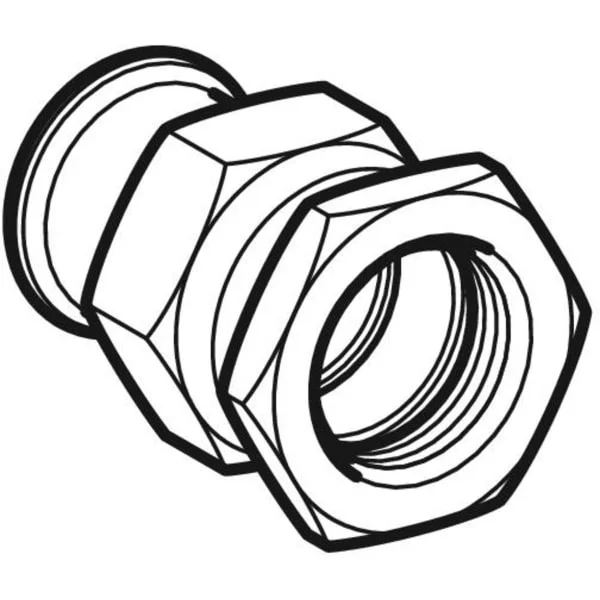Разъемное соединение Geberit Mapress из углеродистой стали с внутренней резьбой: d=54 мм, Rp=2 дюйма (25309) - Фото 2