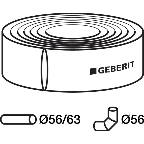 Рукав звукоізолюючий Geberit Silent-db20 товщина 5 мм d = 56 мм (305.921.00.1) - Фото 2