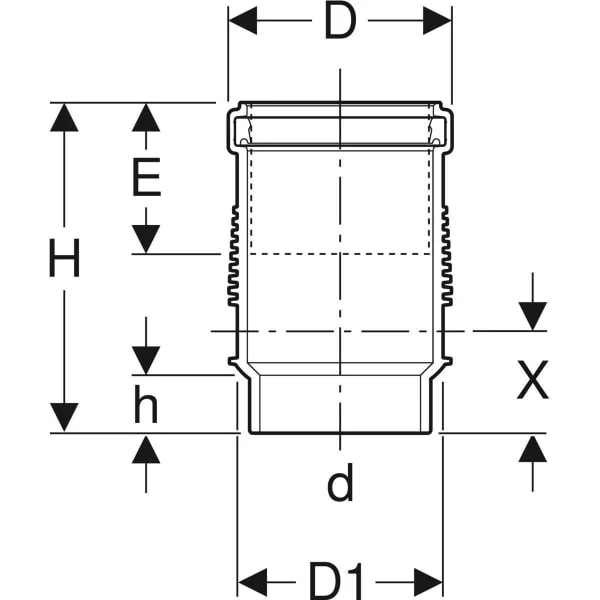 Компенсаторна муфта Geberit Silent-db20 d = 75 мм (307.012.14.1) - Фото 3