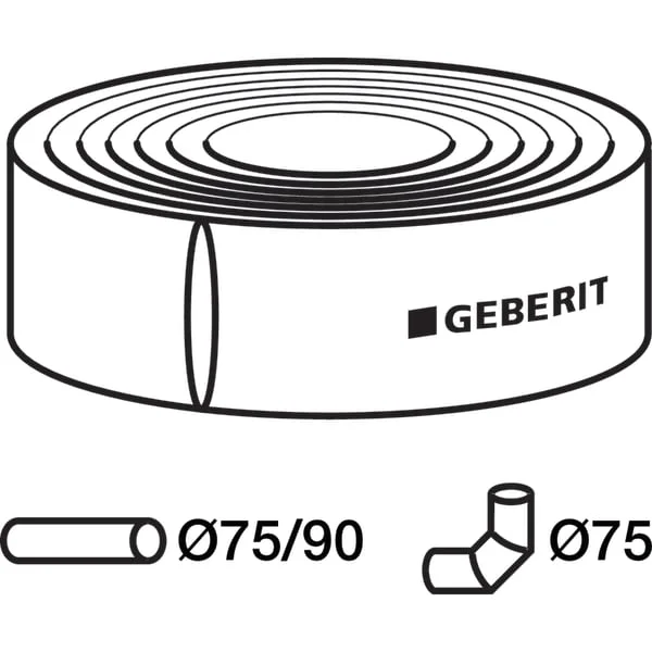 Рукав звукоізолюючий Geberit Silent-db20 товщина 5 мм, d = 75 мм (307.921.00.1) - Фото 2