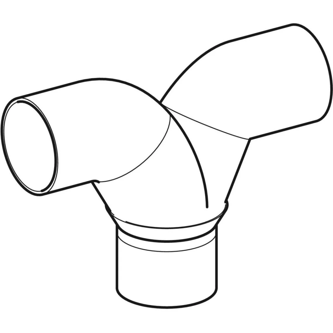 Тройник Geberit Silent-db20 Y-образный 2 x 90гр: d=90мм, d1=90мм (308.480.14.1) - Фото 2