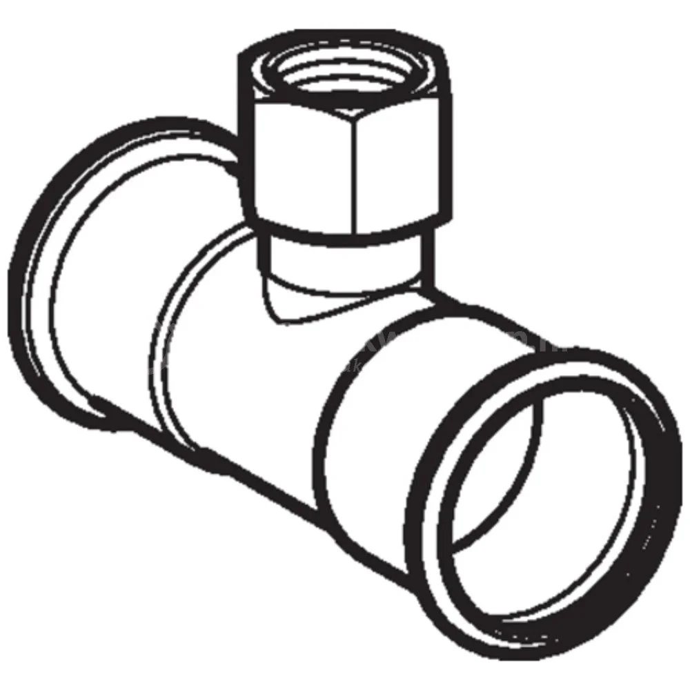 Трійник Geberit Mapress перехідний, внутрішнє різьблення, d=22мм, Rp=3/4 (31308) - Фото 2