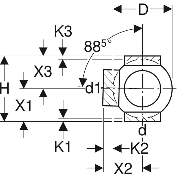 Шаровая крестовина Geberit PE 88,5°, угол между соединениями 90°: d=110 мм, d1=110 мм (367.335.16.1) - Фото 4