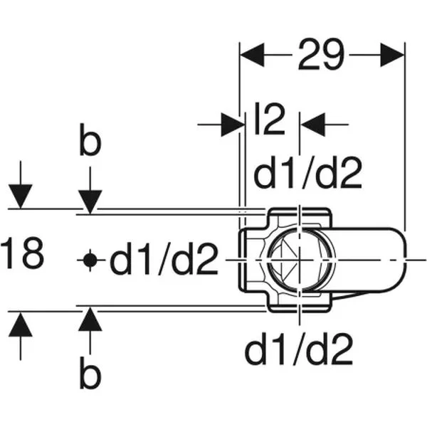 Фитинг Geberit PE Sovent: d=110мм, d1=110мм, d2=75мм (367.614.16.1) - Фото 3