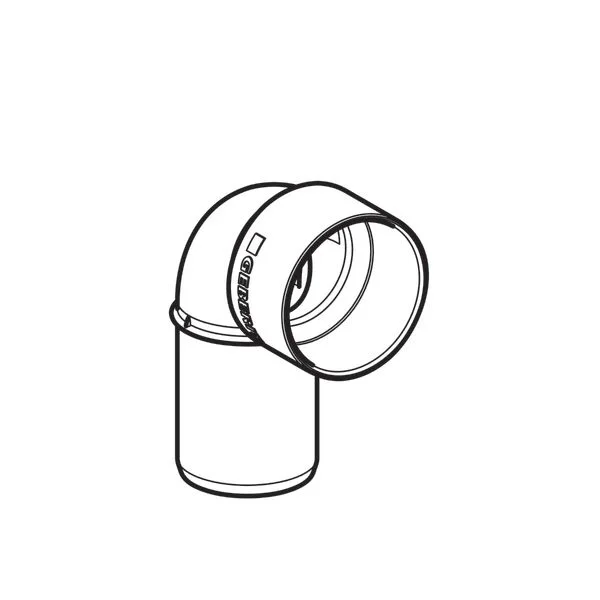 Соединительное колено Geberit Silent-PP 90° d 50/46 (390.283.14.1) - Фото 2