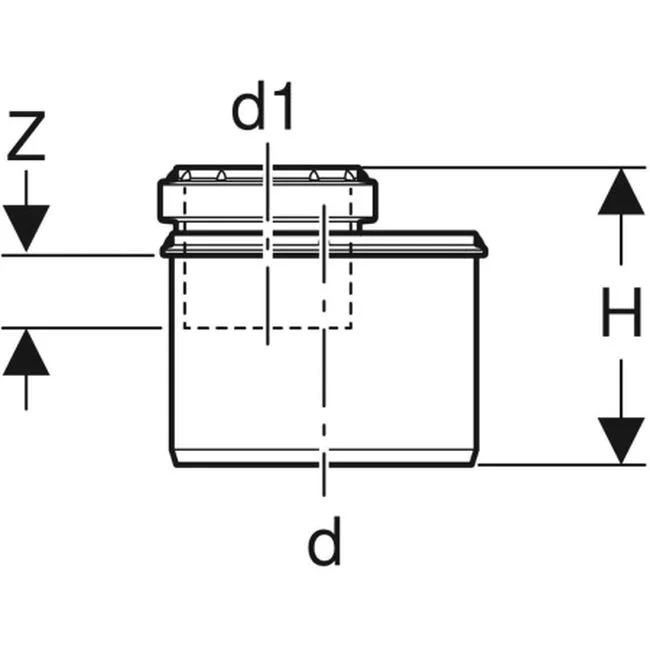 Редукция эксцентрическая Geberit Silent-PP, короткая d=90мм, d1=75мм (390.475.14.1) - Фото 4
