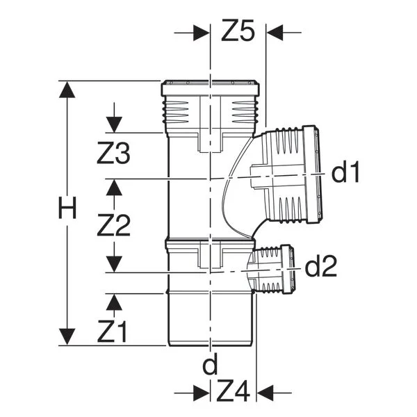 Хрестовина Geberit Silent-PP d 110/90/50 (390.556.14.1) - Фото 3
