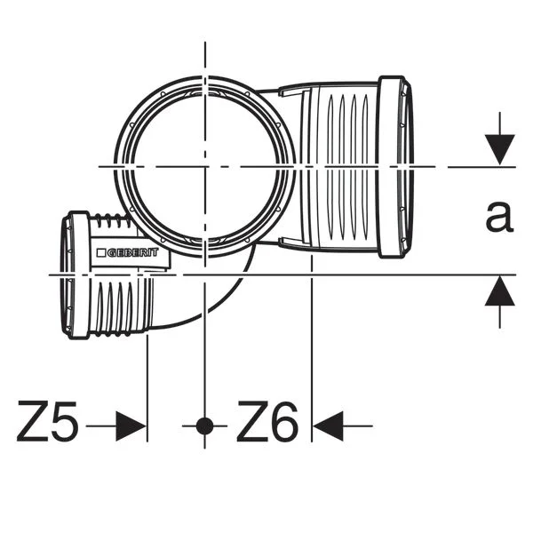 Трійник Geberit Silent-PP 87,5 ° d 110/75/110 (390.563.14.1) - Фото 3