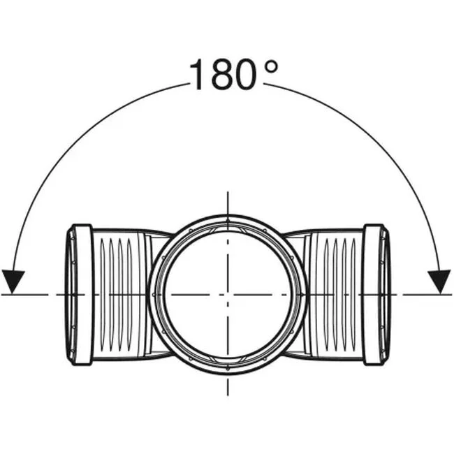 Хрестовина Geberit Silent-PP двоплощинна 87.5°: d=125мм, d1=110мм (390.665.14.1) - Фото 3