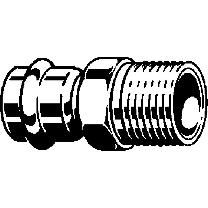 Соединительный элемент Viega Sanpress Inox, d=18 мм, НР=1/2, нержавеющая сталь (436469) - Фото 2