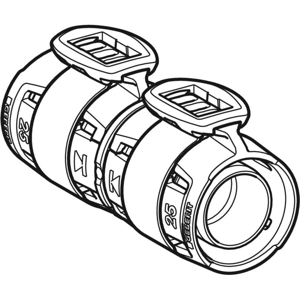 Муфта Geberit FlowFit: матеріал = PPSU, d = 75 мм (620.017.00.1) - Фото 2