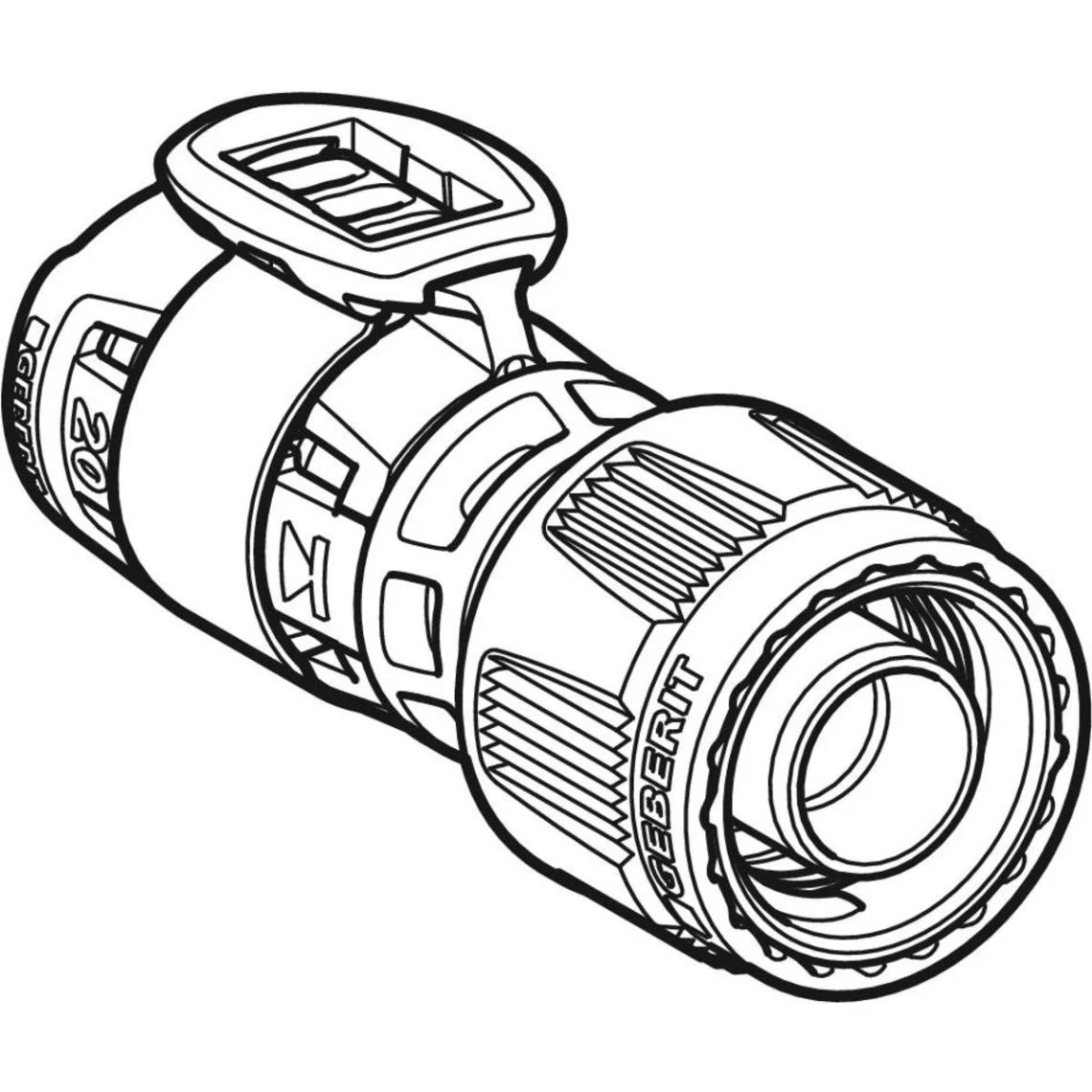 Перехідник Geberit FlowFit з MasterFix: матеріал=PPSU, d=20мм, RpMF=1/2 (620.291.00.1) - Фото 2