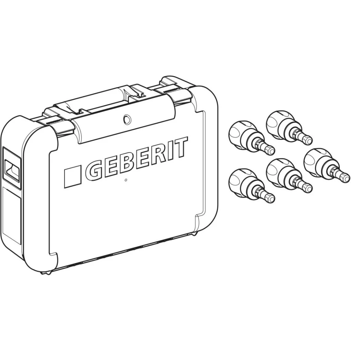 Чемодан Geberit FlowFit, укомплектованный инструментами для калибровки и снятия фаски (655.086.00.1) - Фото 2