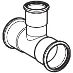 Тройник Geberit Mapress из углеродистой стали переходной: d=54 мм, d1=15 мм, d2=54 мм (21221) - Фото 2