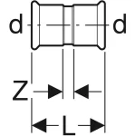 Муфта Geberit Mapress из углеродистой стали d 28 (22005) - Фото 3