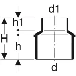 Перехід концентричний Silent-db20 d = 110х75 мм (310.072.14.1) - Фото 3