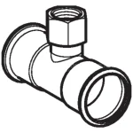 Трійник Geberit Mapress перехідний, внутрішнє різьблення, d=22мм, Rp=3/4 (31308) - Фото 2