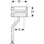 Нагревательный элемент Geberit PE для воронки 230V/8W (359.971.00.1) - Фото 3