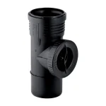 Ревизия Geberit Silent-PP 90° с круглым окном ТО, d=50 мм (390.227.14.1) - Фото 1