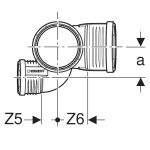 Трійник Geberit Silent-PP 87,5 ° d 110/75/110 (390.563.14.1) - Фото 3