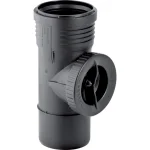 Ревизия Geberit Silent-PP 90° с круглым окном технического обслуживания: d=125 мм (390.627.14.1) - Фото 1