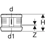 Перехідна муфта Geberit на Geberit Silent-DB20: d=160мм, d1=160мм (390.796.14.1) - Фото 3