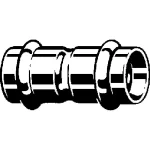 Муфта Viega Sanpress Inox із SC-контуром d=15 мм, нержавіюча сталь (436155) - Фото 2