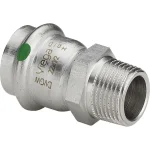 Соединительный элемент Viega Sanpress Inox, d=18 мм, НР=1/2, нержавеющая сталь (436469) - Фото 1