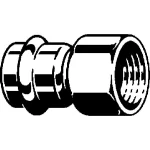 Сполучний елемент Viega Sanpress Inox, d=18 мм, ВН=3/4, нержавіюча сталь (436605) - Фото 2