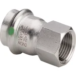 Сполучний елемент Viega Sanpress Inox, d=18 мм, ВН=3/4, нержавіюча сталь (436605) - Фото 1