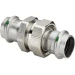 Соединительный элемент резьбовой Viega Sanpress Inox d=28 мм с SC-контуром, нержавеющая сталь (437411) - Фото 1