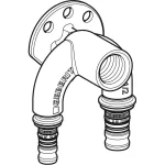 Прохідна водорозетка Geberit Mepla 9 град d 16x1/2x20 (602.274.00.5) - Фото 2