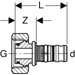 З'єднання Geberit Mepla для колектора пряме d 20x3/4 (612.623.00.5) - Фото 3