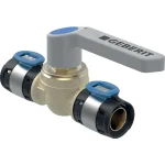 Шаровой кран с рукояткой Geberit FlowFit: CuZn21Si3P, d=25 мм (619.852.00.1) - Фото 1