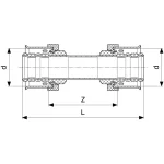 Муфта Viega Smartpress із SC-контуром d=20 мм, нержавіюча сталь (729769) - Фото 3