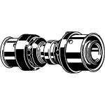 Редукционная муфта Viega Smartpress с SC-контуром, d1=20 мм, d2=16 мм, бронза (729776) - Фото 2