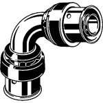 Отвод Viega Smartpress с контуром SC d=16 мм, 90°, нержавеющая сталь (729844) - Фото 2