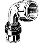Кутник перехідний 90° Viega Smartpress d=16 мм, ВР=1/2, бронза (730352) - Фото 2
