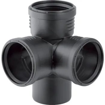 Хрестовина двоплощинна 87.5° Geberit Silent-PP d=125/110/110… - Фото №1
