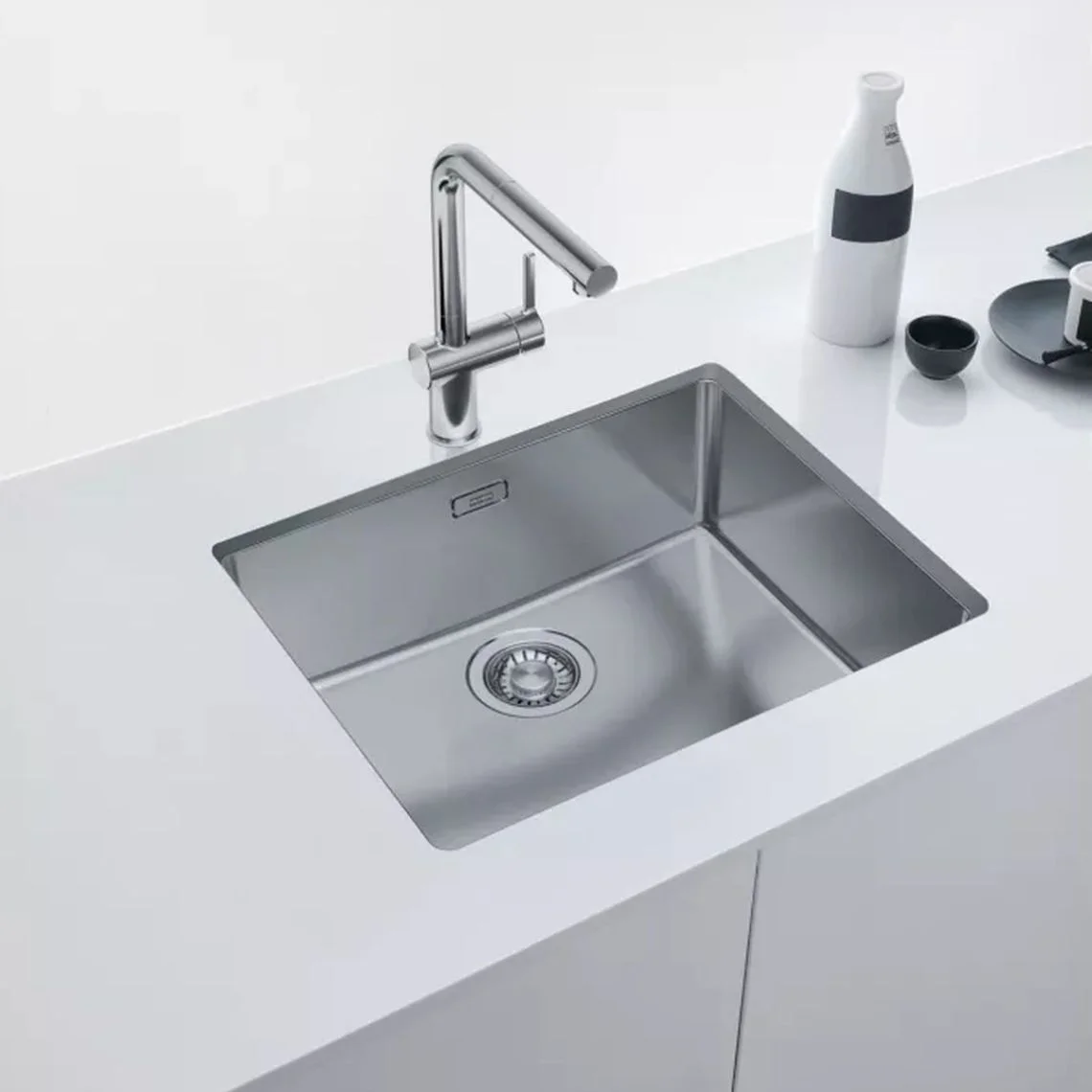 Комплект кухонної мийки Franke MRX 110-50, подрібнювача відходів SLIM 50 та сифона, нержавіюча сталь матова (122.0763.945) - Фото 3