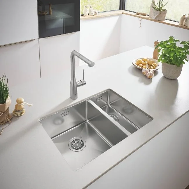 Кухонная мойка Grohe K700U 60-S 59.5/45 1.5 л, 1.5 чаши, сталь (31577SD1) - Фото 3