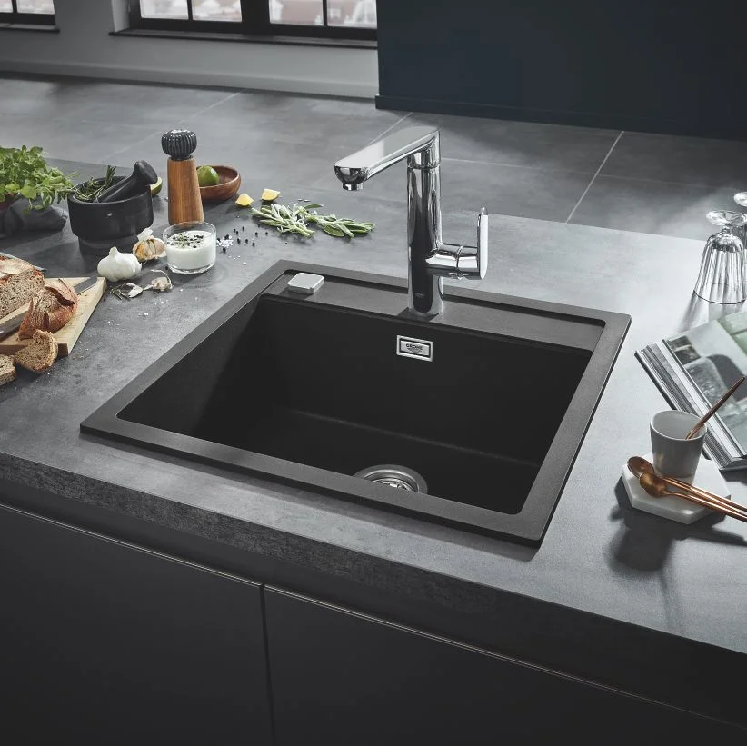 Кухонная мойка Grohe K-series K 700 560x510, granite black (31651AP0) - Фото 3