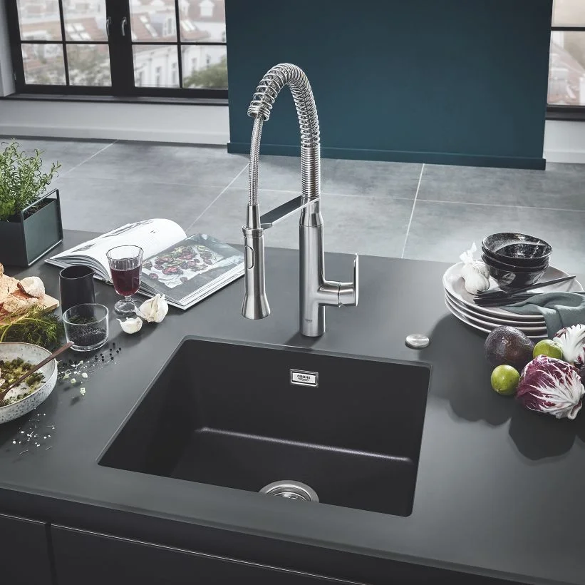 Кухонная мойка Grohe EX Sink K700 Undermount, черный (31653AP0) - Фото 3