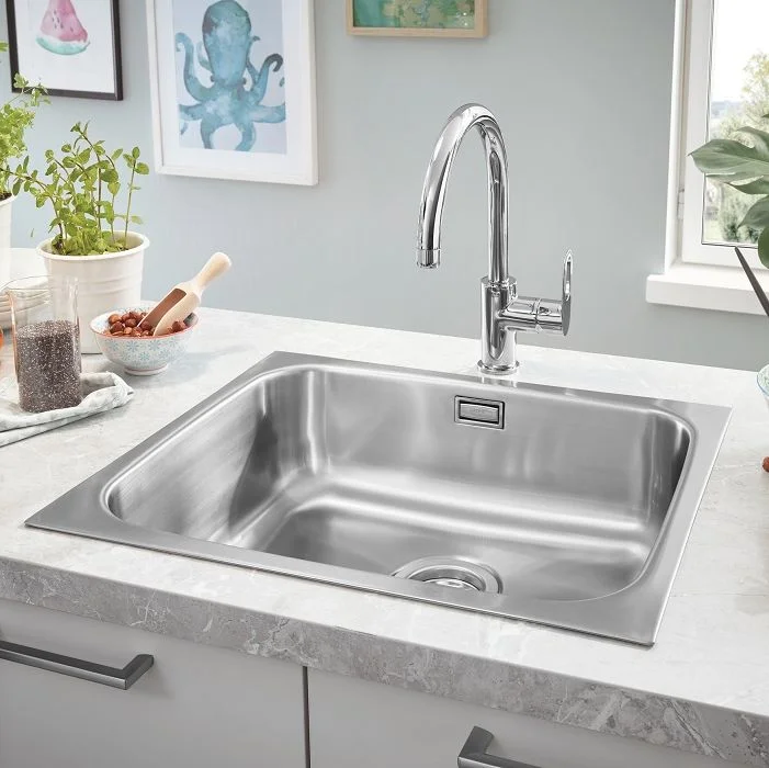 Кухонна мийка Grohe K200 60-S 53.3/45.8, нержавіюча сталь (31719SD0) - Фото 3