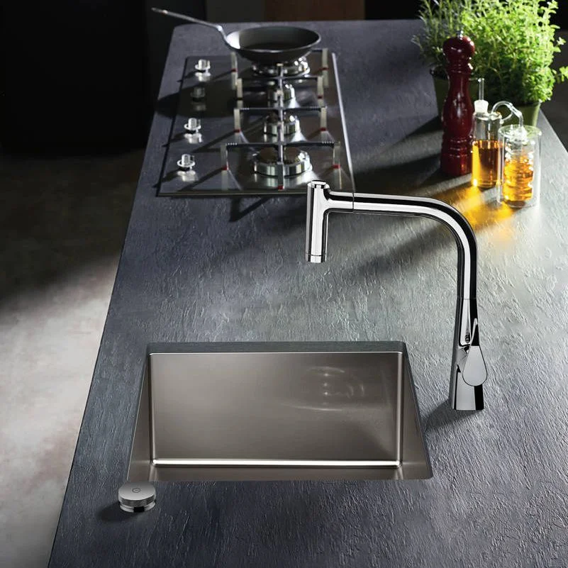 Кухонная мойка Hansgrohe S711-F450 на столешницу 2x35, 550х500 мм, Stainless Steel (43305800) - Фото 2
